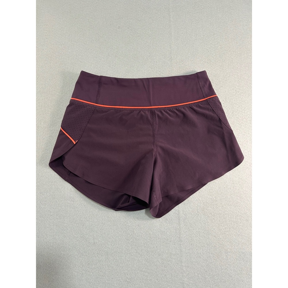 Athleta Run With It Short Women XXS Purple Orange Trim Running Athletic Lined